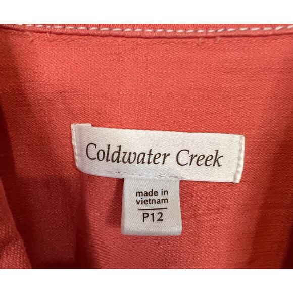 Cold Water Creek Coral Jacket 12P Light weight Women Perfect For Spring & Summer - Picture 2 of 5